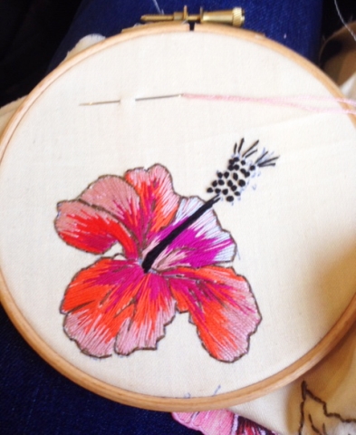 Flowers Stitching Artwork Embroidery Stitch